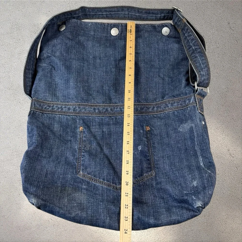 Vtg Gap Y2K Messenger Worker‎ Denim Bag Crossbody Tote Utility Gorpcore School